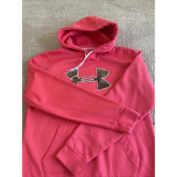 Under Armour | Camo Logo Hoodie Sweater | Pink | Medium.EUC - Picture 2 of 12